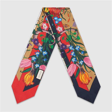 gucci floral scarf womens|Gucci scarf snake print.